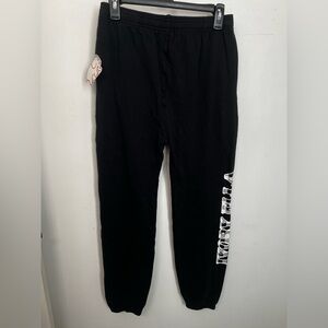 Ivory Ella Buffalo Plaid Black Joggers